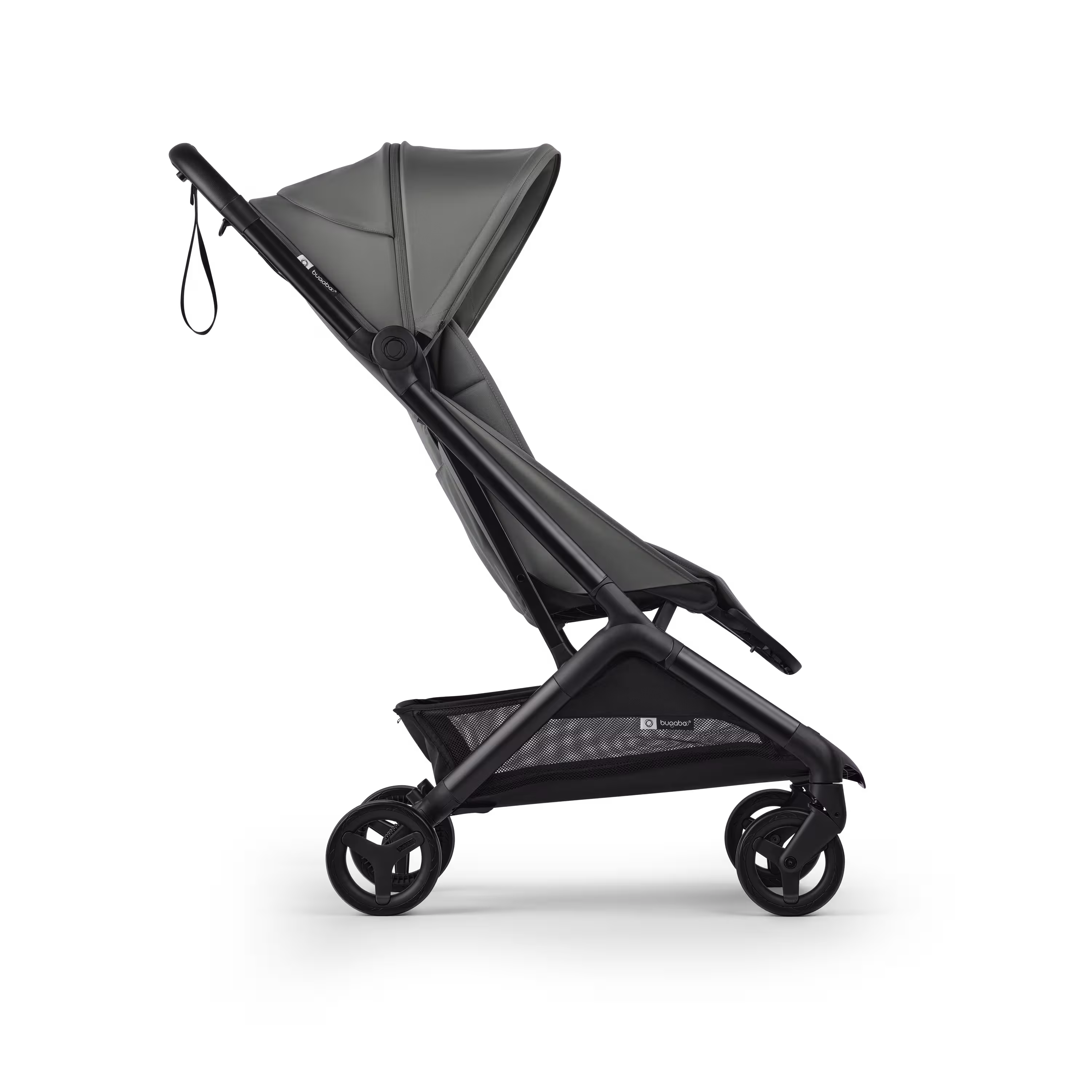 Bugaboo Butterfly 2 Plus travel stroller black base, forest green fabrics, forest green sun canopy - Main Modal Image Slide 2 of 12
