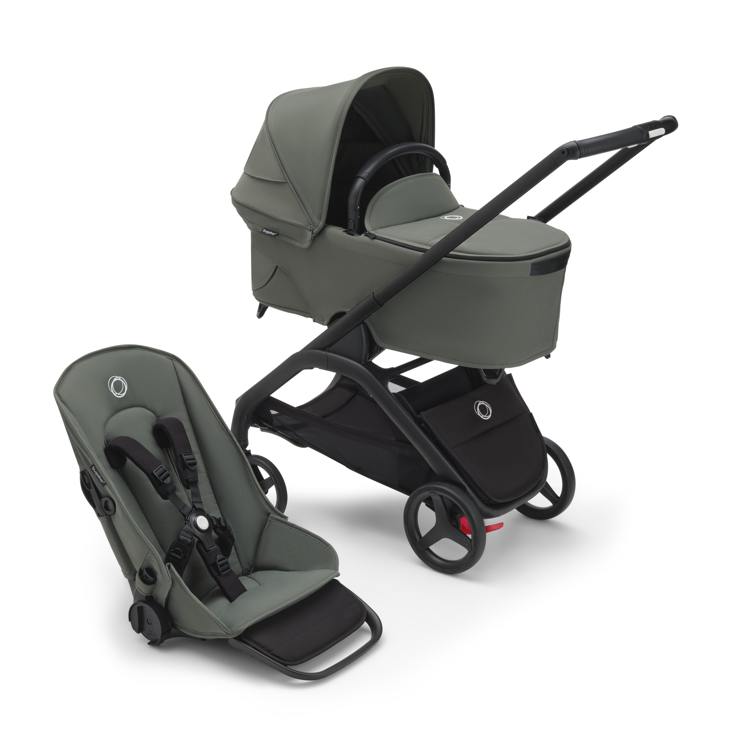 Bugaboo Dragonfly 2-in-1 pram forest green sun canopy, forest