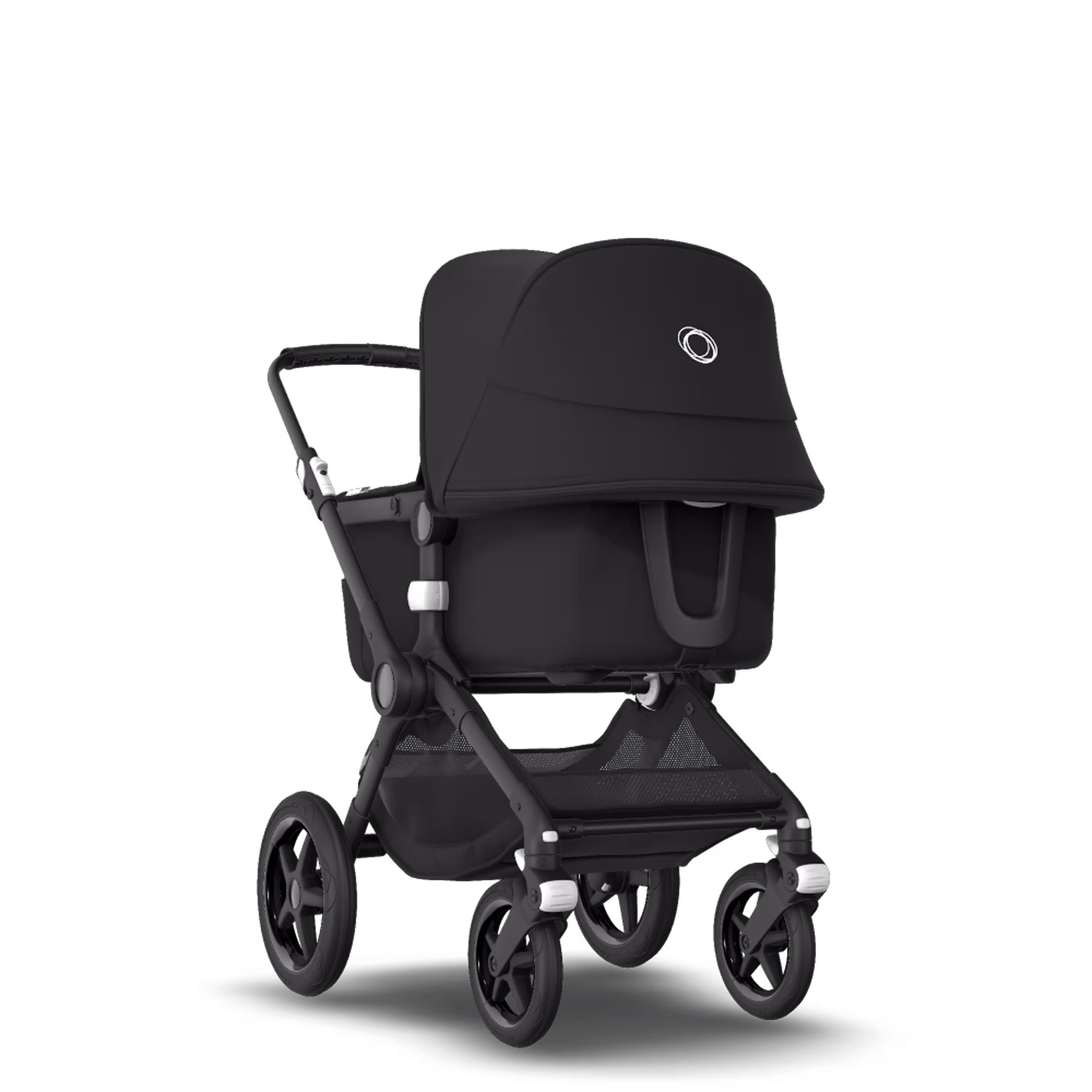 Bugaboo Fox 2 seat and bassinet stroller black sun canopy, black fabrics, black base - Main Modal Image Slide 1 of 10