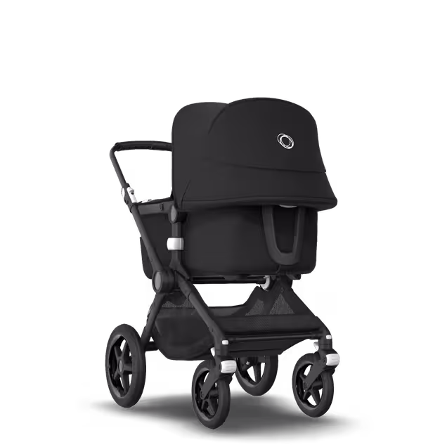 Bugaboo Fox 2 seat and bassinet stroller black sun canopy, black fabrics, black base - Main Image Slide 1 of 10