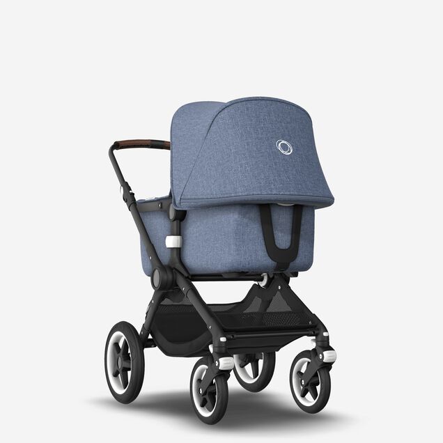 ASIA - Bugaboo Fox stroller bundle Black blue melange - Main Image Slide 1 of 6