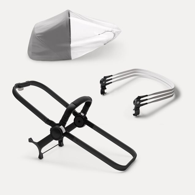 Refurbished Bugaboo donkey3 duo extension set base BLACK - Main Image Slide 1 of 1