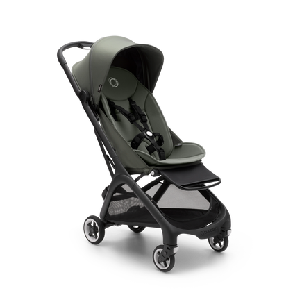 Bugaboo Butterfly seat stroller black base, forest green fabrics, forest green sun canopy - view 1