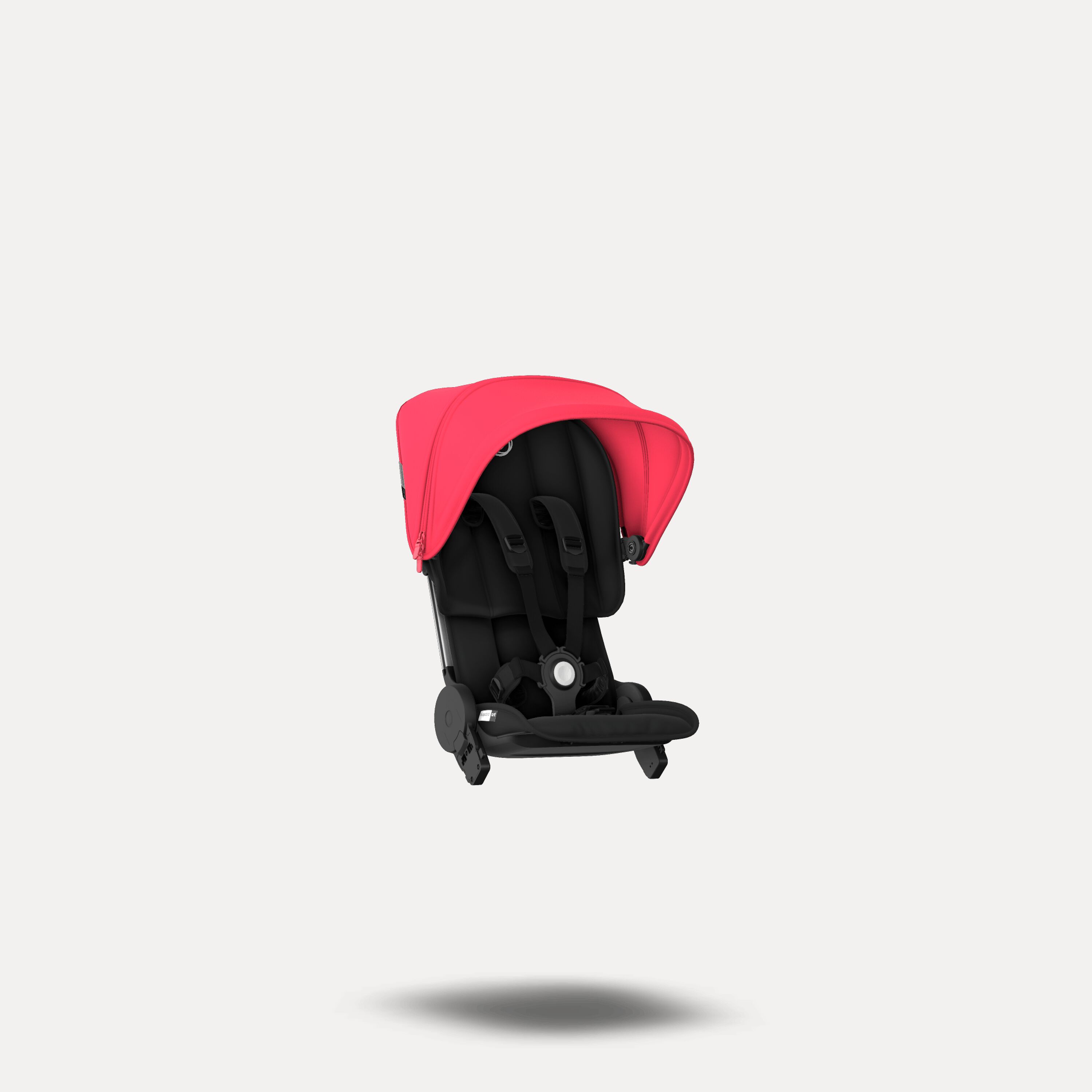 Refurbished Bugaboo Ant style set complete BLACK-NEON RED - Main Modal Image Slide 1 van 7
