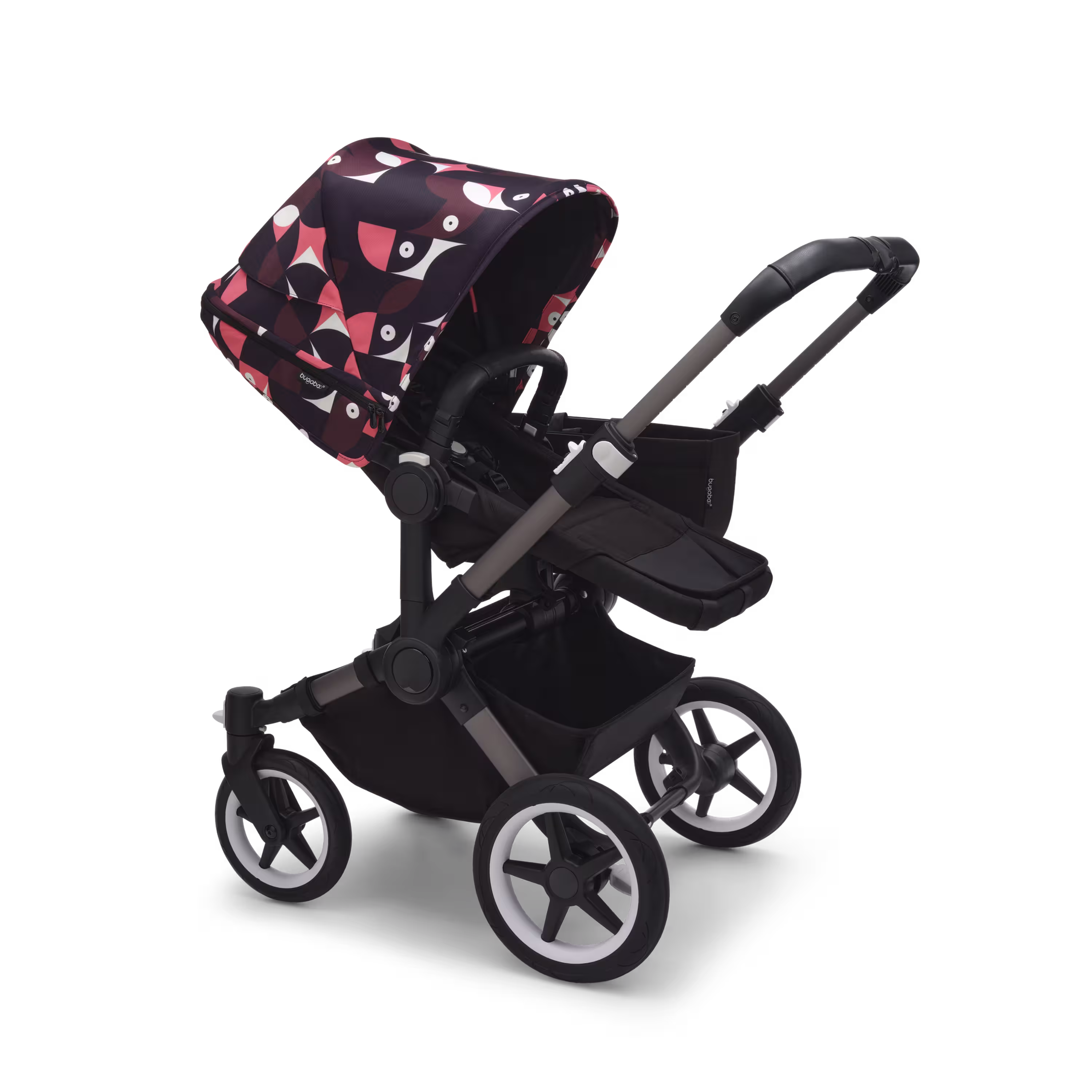 Refurbished Bugaboo Donkey 5 sun canopy Animal Explorer PINK/ RED - Main Modal Image Slide 2 of 3