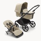 Bugaboo Fox Cub 2-in-1 stroller black base, desert beige fabrics, desert beige sun canopy