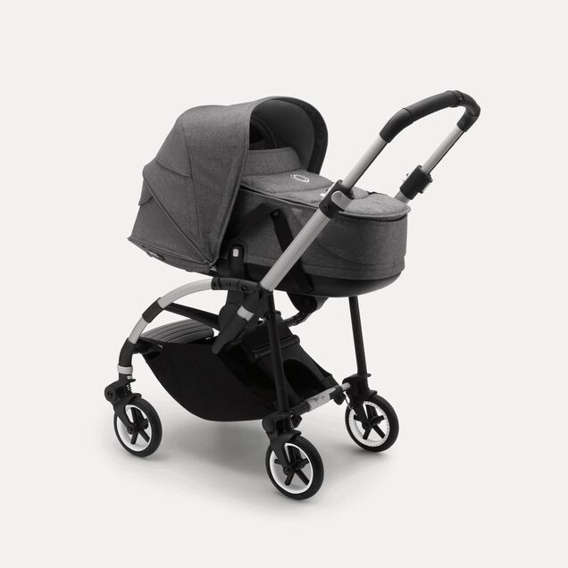 US - B6 bassinet stroller bundle aluminum, grey melange, grey melange - Main Image Slide 4 of 7