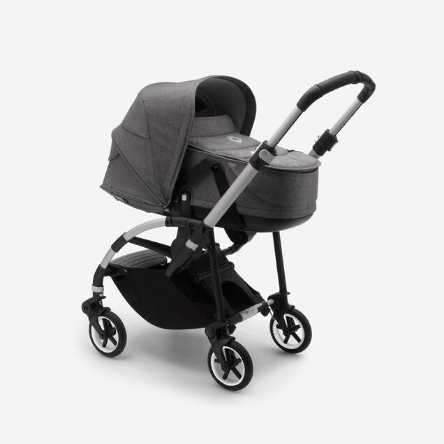 US - B6 bassinet stroller bundle aluminum, grey melange, grey melange - Main Image Slide 4 of 7