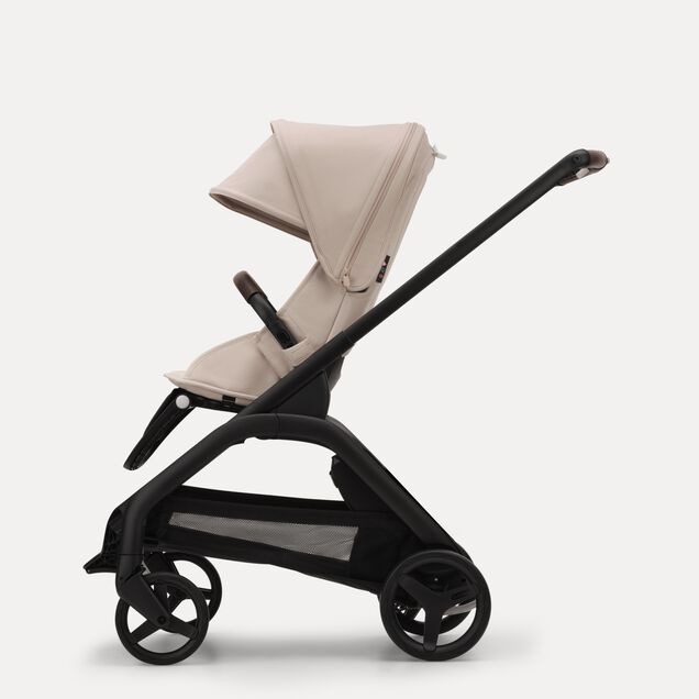 Bugaboo Dragonfly 2-in-1 stroller black base, desert taupe fabrics, desert taupe sun canopy - Main Image Slide 2 of 16