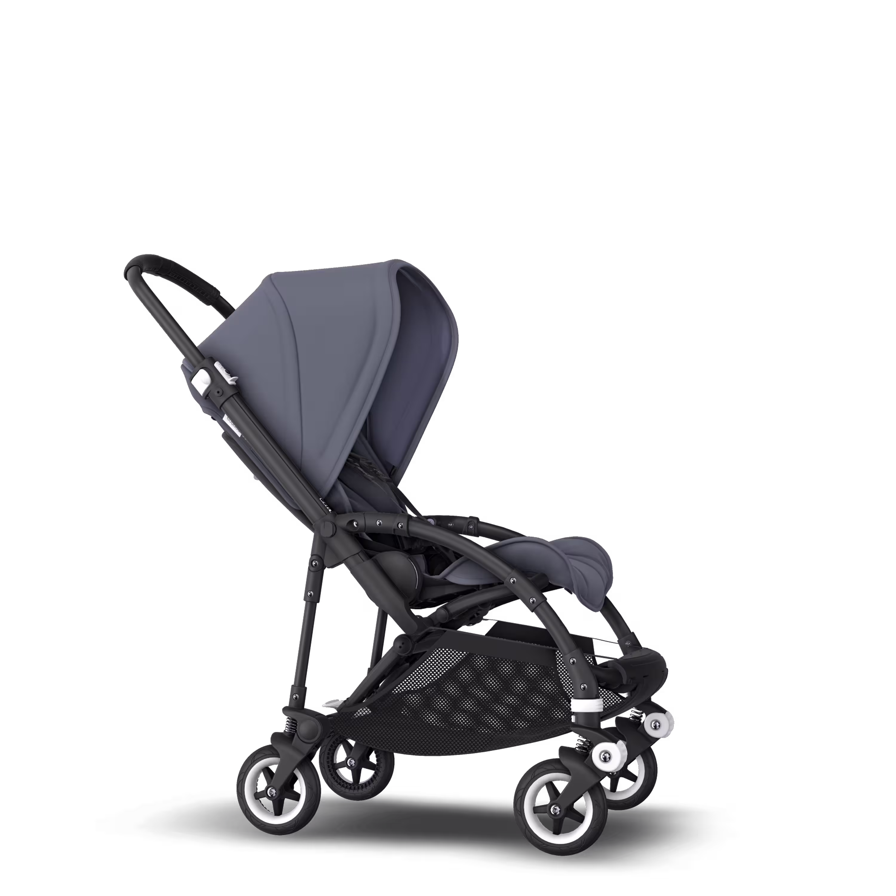 Bugaboo Bee 5 seat stroller steel blue sun canopy, steel blue fabrics, black base - Main Modal Image Slide 4 of 6