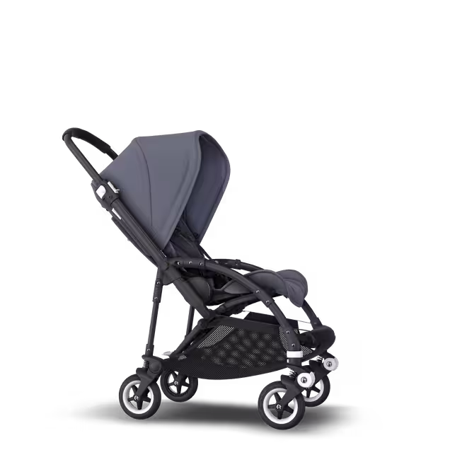 Bugaboo Bee 5 seat stroller steel blue sun canopy, steel blue fabrics, black base - Main Image Slide 4 of 6