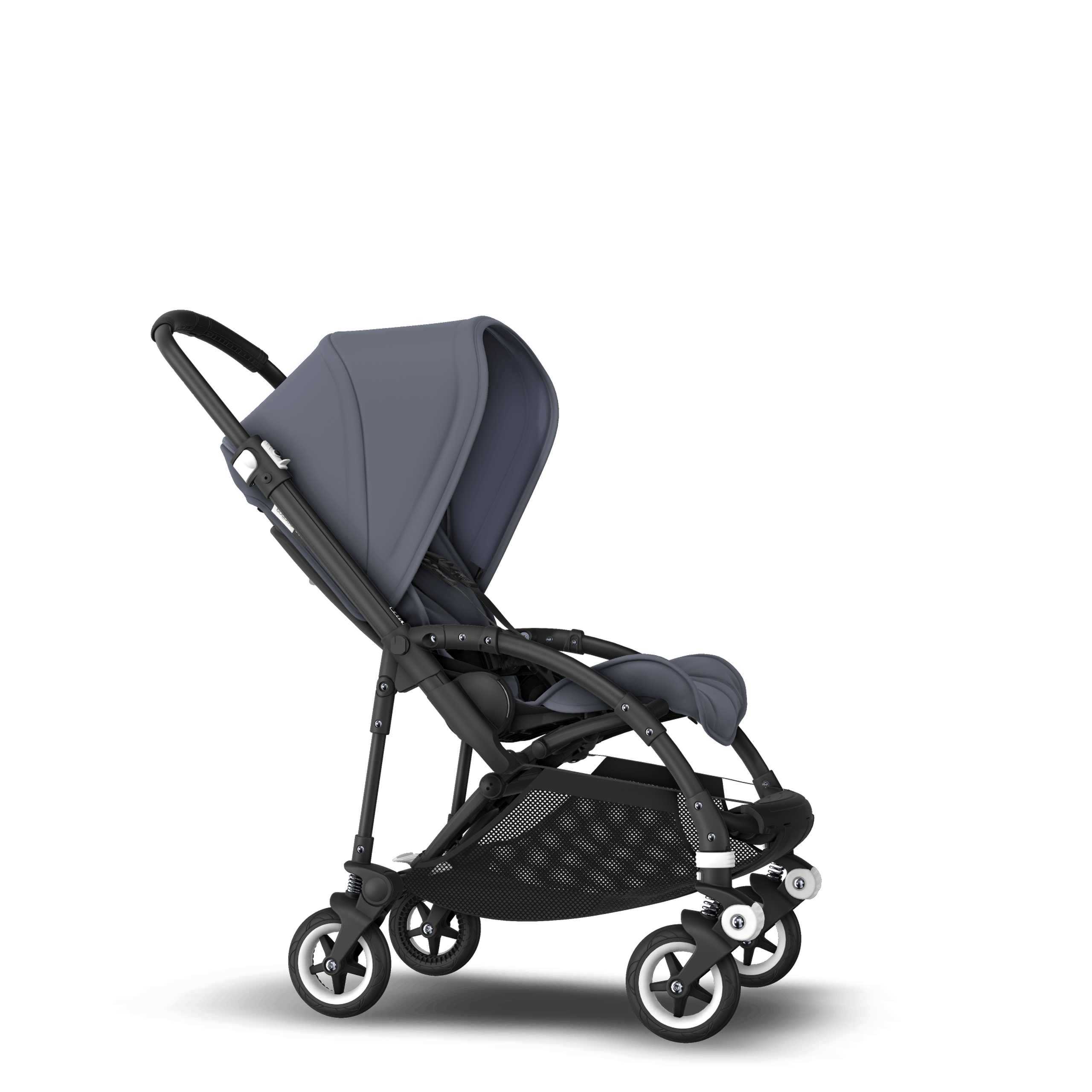 Bugaboo Bee 5 seat stroller steel blue sun canopy, steel blue fabrics, black base - Thumbnail Slide 4 of 6