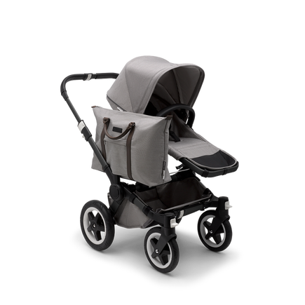 EU Bugaboo Donkey 2 Mono Seat and bassinet Mineral Light Grey melange, Black Chassis