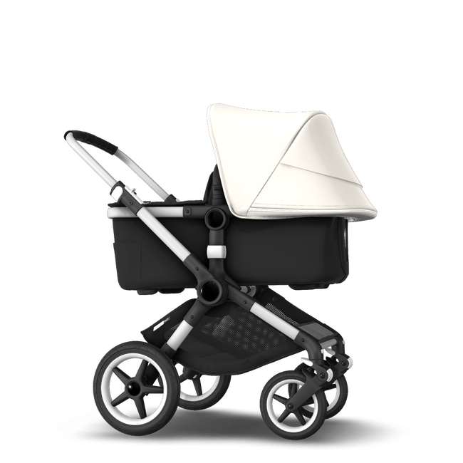 Bugaboo Fox 2 seat and carrycot pushchair Fresh white sun canopy, black