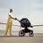 Bugaboo Donkey 5 Mono 2-in-1 stroller graphite base, grey mélange fabrics, animal explorer green/ light blue sun canopy - Thumbnail Slide 1 of 2