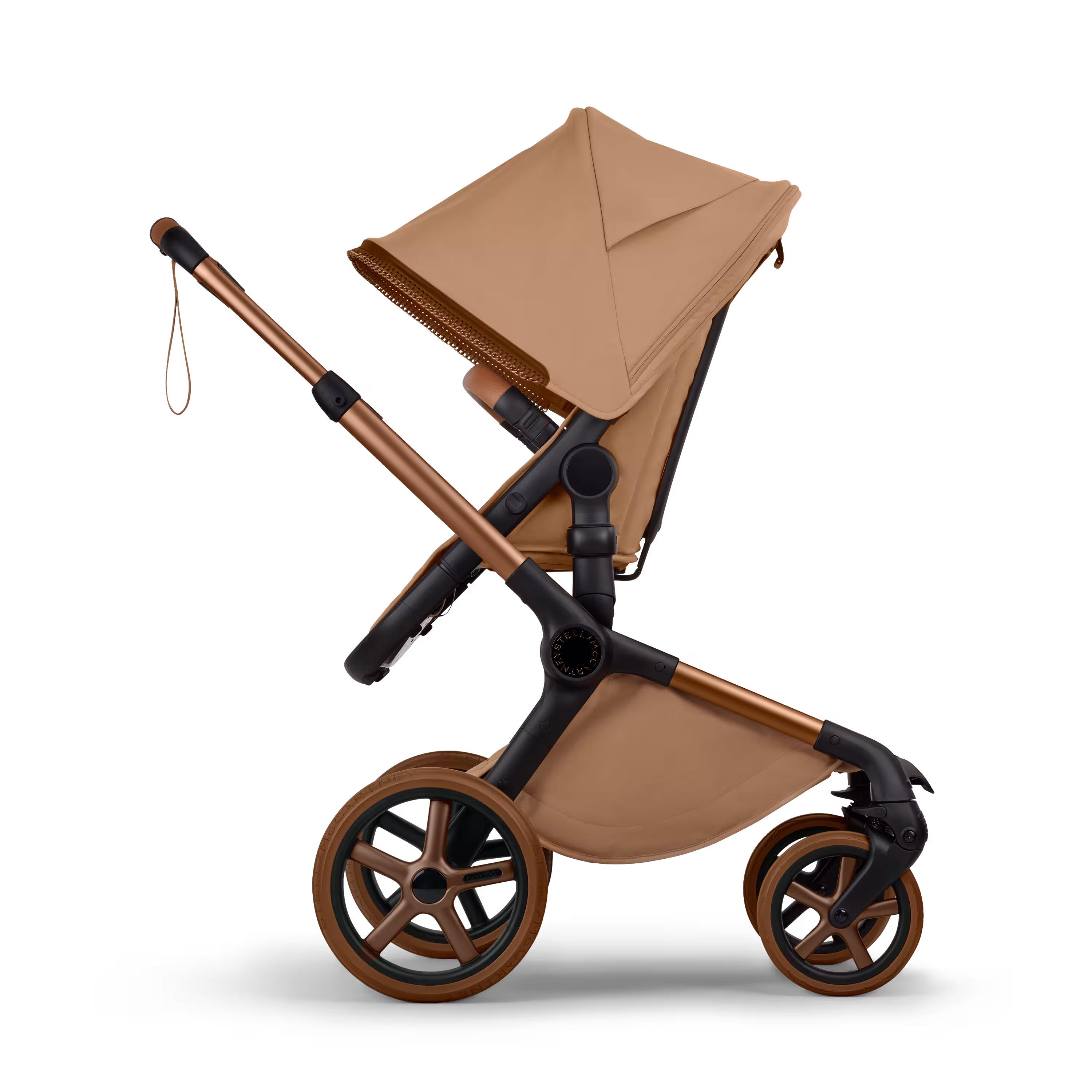 Bugaboo x Stella McCartney Fox 5 Renew 2-in-1 stroller tobacco brown base, tobacco brown fabrics, tobacco brown sun canopy - Main Modal Image Slide 3 of 13