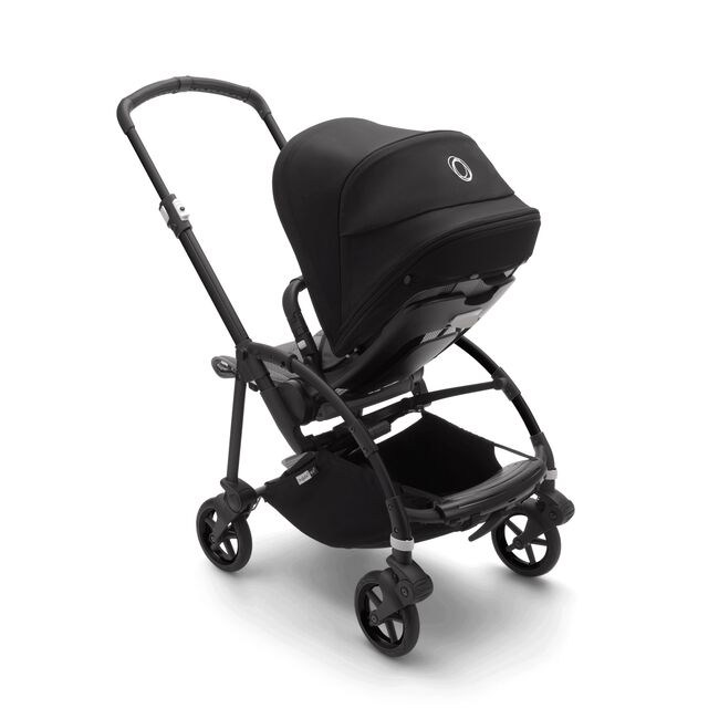 Bugaboo Bee 6 seat stroller black sun canopy, grey melange fabrics, black chassis - Main Image Slide 2 of 5