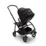 Bugaboo Bee 6 seat stroller black sun canopy, grey melange fabrics, black chassis - Thumbnail Slide 2 of 5