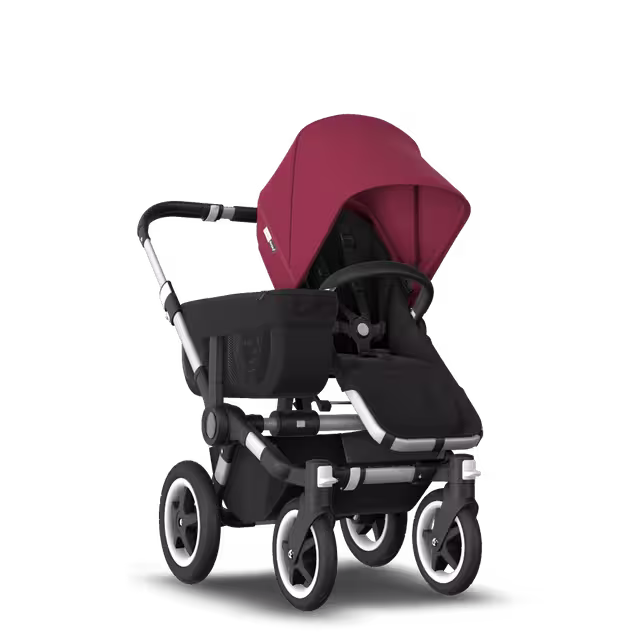 Refurbished Bugaboo Donkey2 mono complete ALU/BLACK-RUBY RED - Main Image Slide 2 of 2