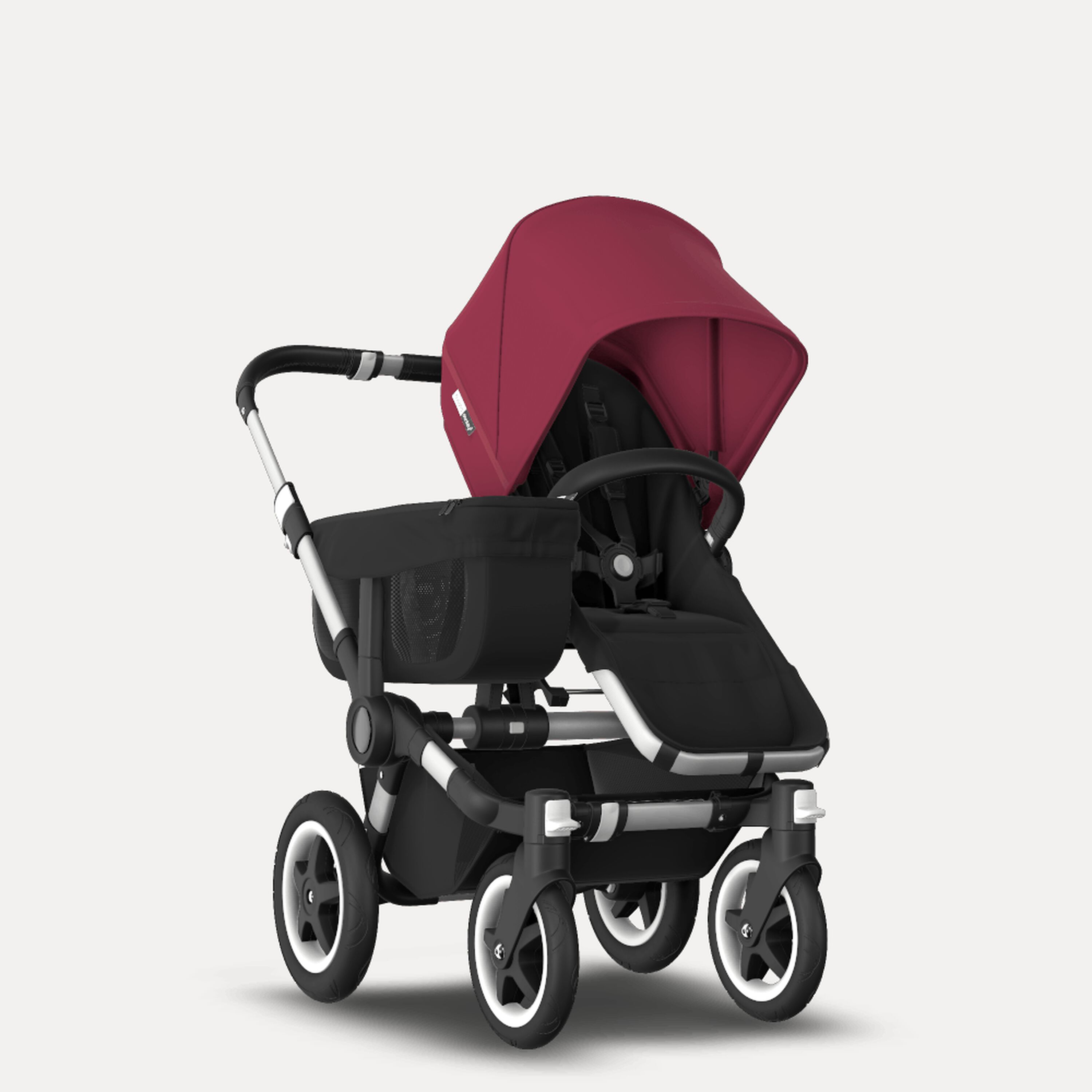 Refurbished Bugaboo Donkey2 mono complete ALU/BLACK-RUBY RED - Main Modal Image Slide 2 of 2