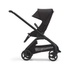Side view of the Bugaboo Dragonfly seat stroller with black chassis, midnight black fabrics and midnight black sun canopy. - Thumbnail Modal Image Slide 3 of 18