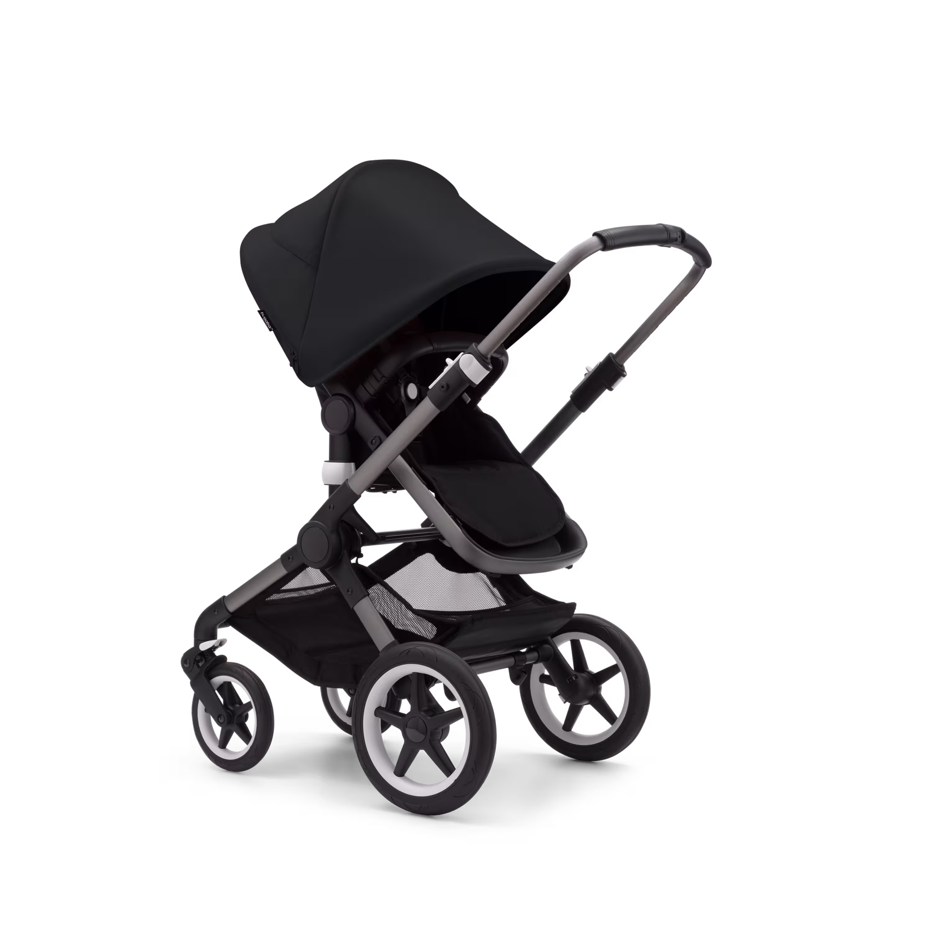 Bugaboo Fox 3 bassinet and seat stroller graphite base, midnight black fabrics, midnight black sun canopy - Main Modal Image Slide 7 of 7