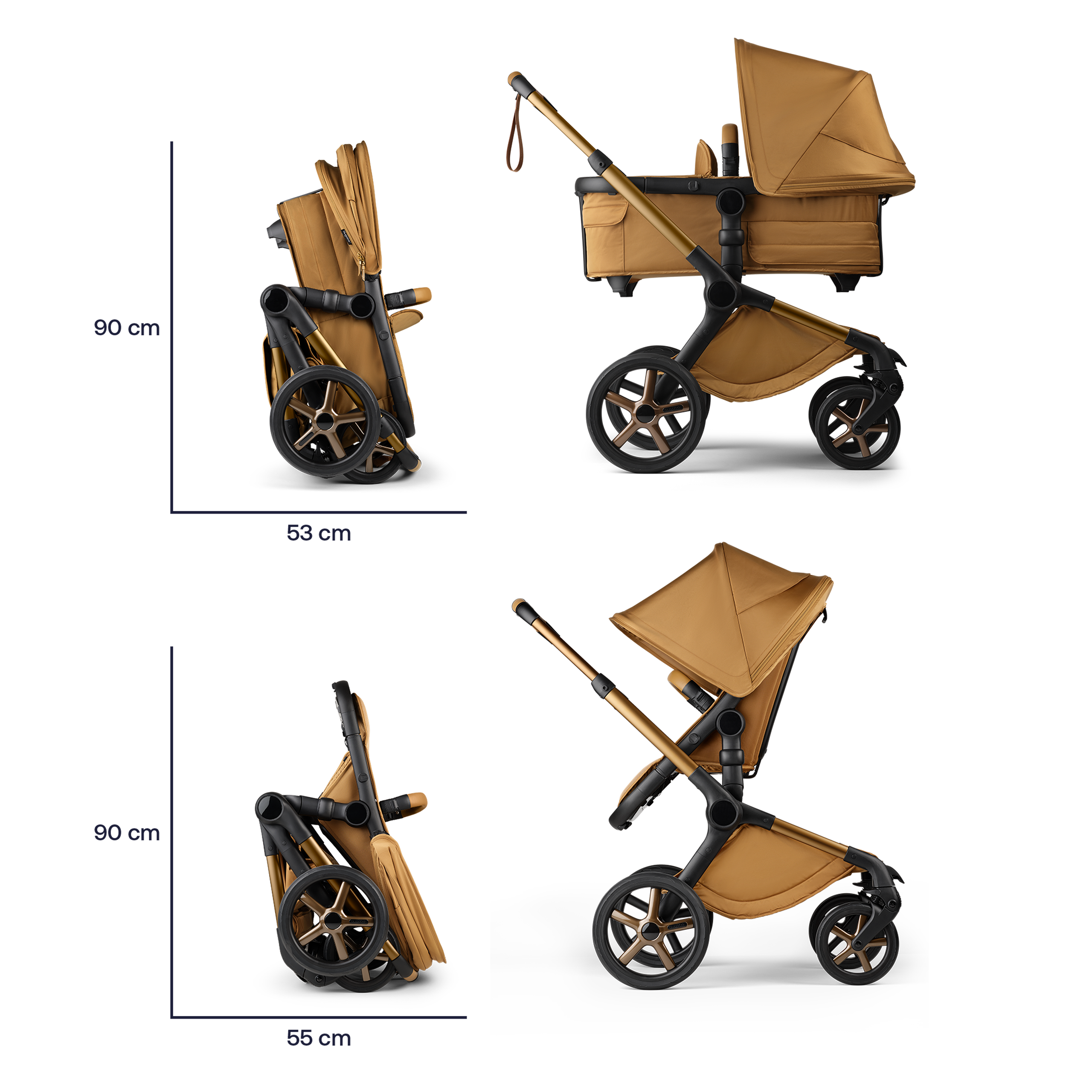 バガブー フォックス 5 A型ストローラー amber glow sun canopy, amber