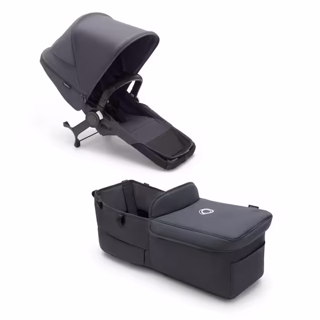 Bugaboo Donkey 5 Twin extension set complete AU STORMY BLUE-STORMY BLUE - Main Image Slide 1 of 1