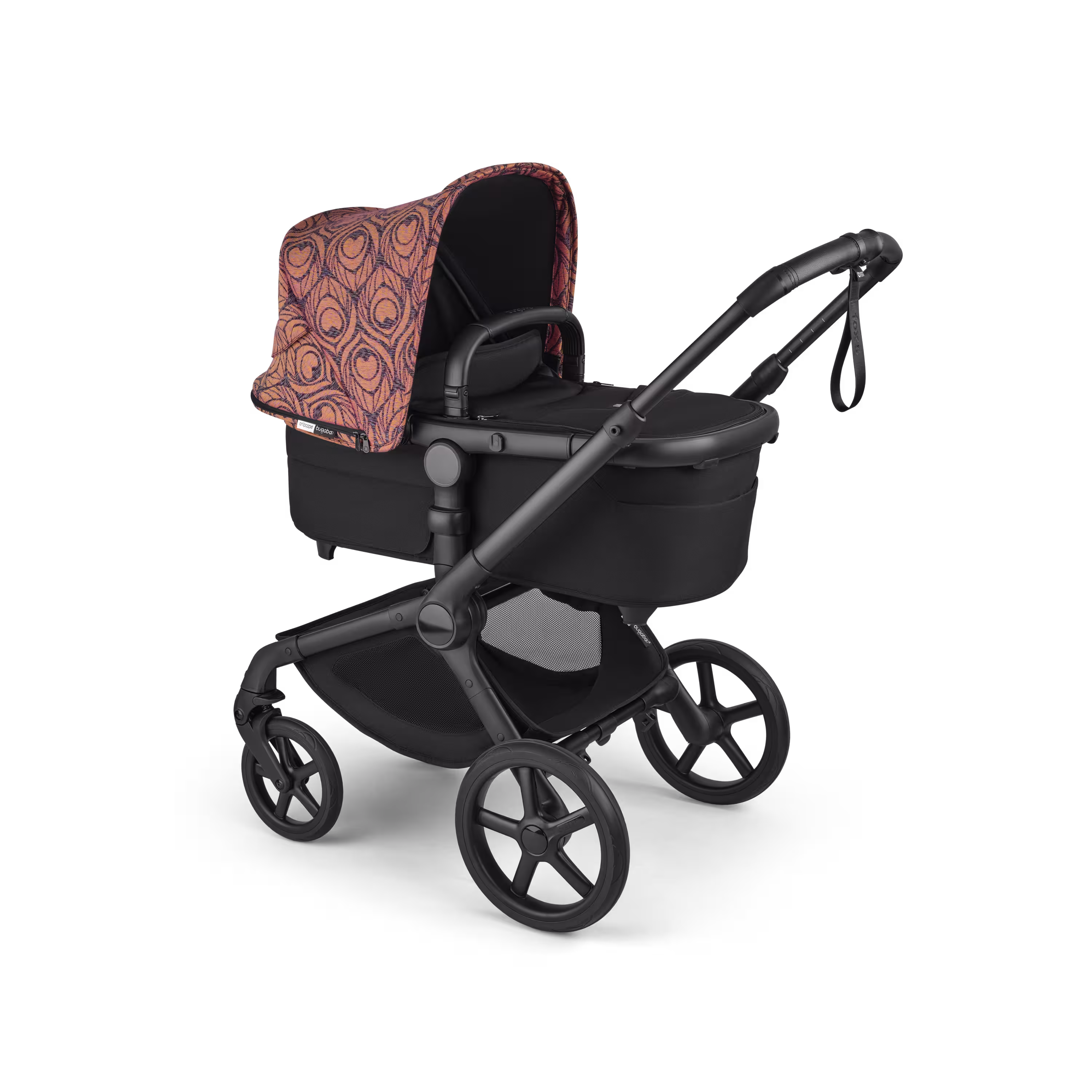 Artipoppe X Bugaboo Fox 5 Renew Limited Edition 2-in-1 stroller black base, heritage black fabrics, bugaboo x artipoppe sun canopy view 2 - Main Modal Image Slide 2 of 10