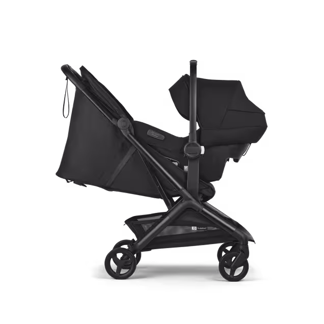 Bugaboo Butterfly 2 Plus travel stroller black base, heritage black fabrics, heritage black sun canopy - Main Image Slide 11 of 12