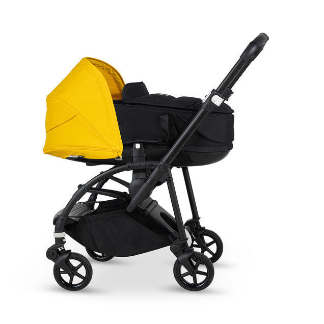 Bugaboo Bee 6 bassinet and seat stroller lemon yellow sun canopy, black fabrics, aluminium base - Main Image Slide 3 of 4