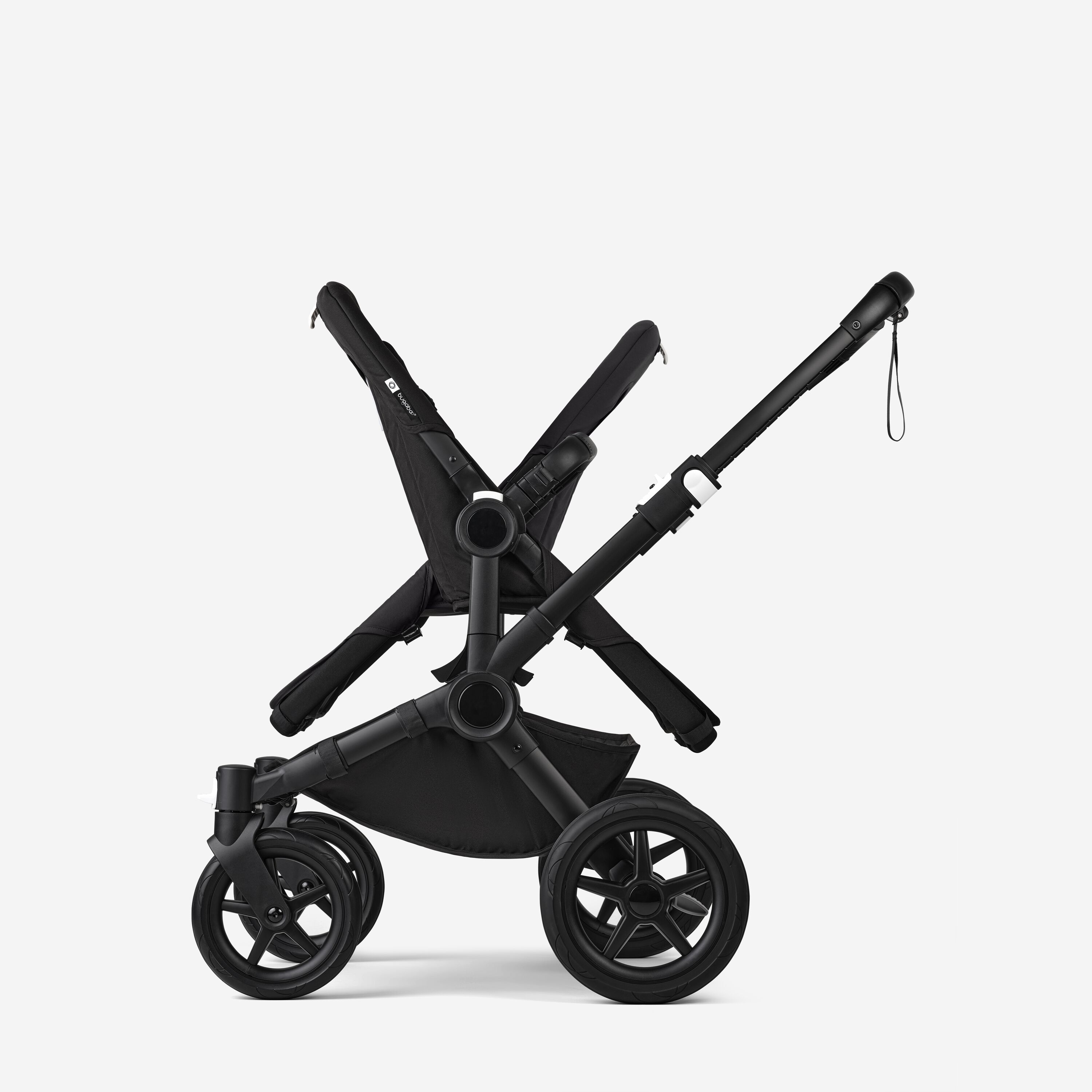 Bugaboo Donkey 5 twin stroller black base, desert taupe fabrics, desert taupe sun canopy - Main Modal Image Slide 9 of 12