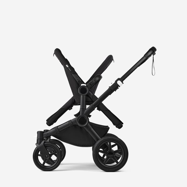 Bugaboo Donkey 5 twin stroller black base, desert taupe fabrics, desert taupe sun canopy - Main Image Slide 9 of 12