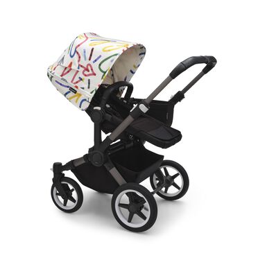 Bugaboo Donkey 5 sun canopy Art of Discovery WHITE - view 2