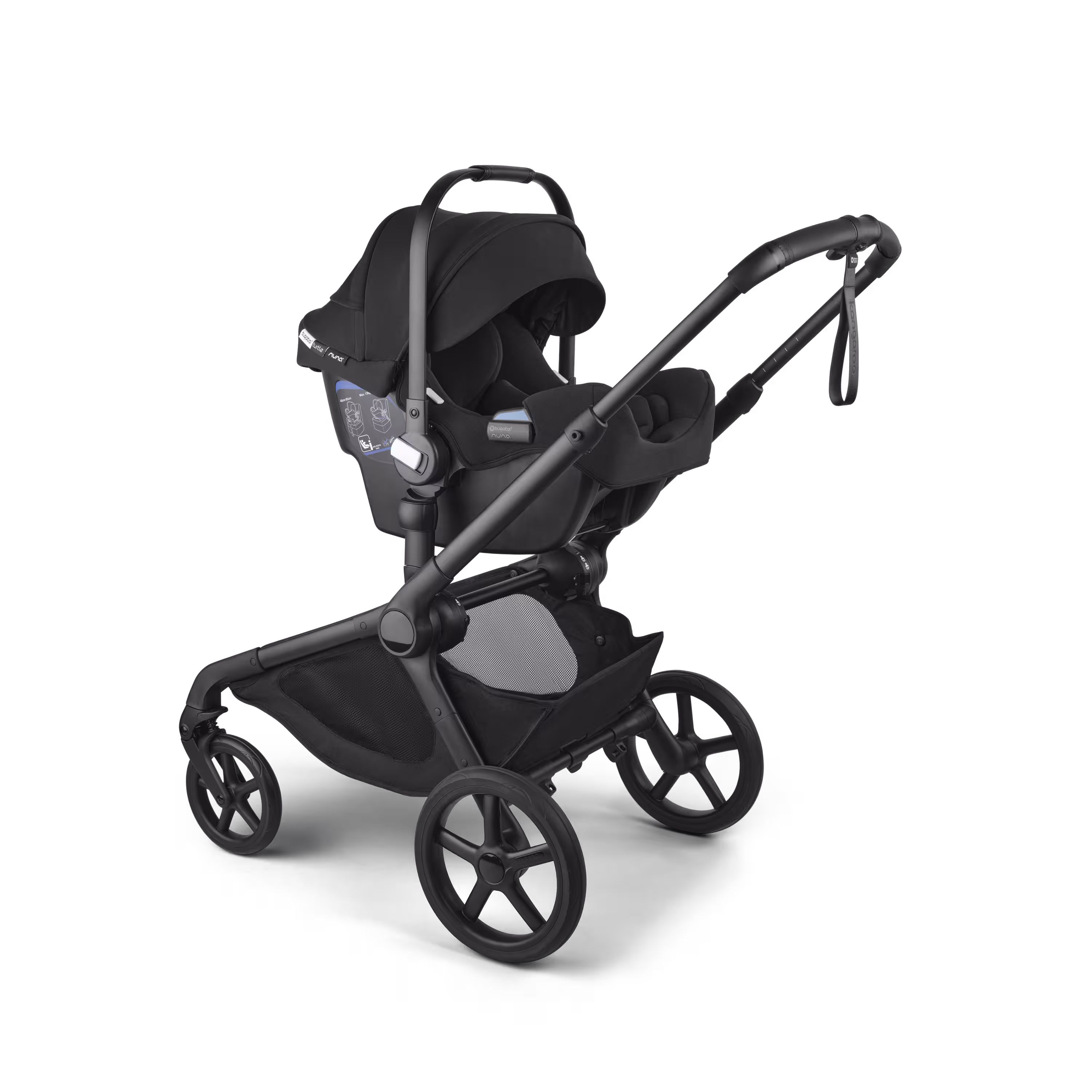 Bugaboo Kangaroo 2-in-1 stroller black base, forest green fabrics, forest green sun canopy - Main Modal Image Slide 16 of 18