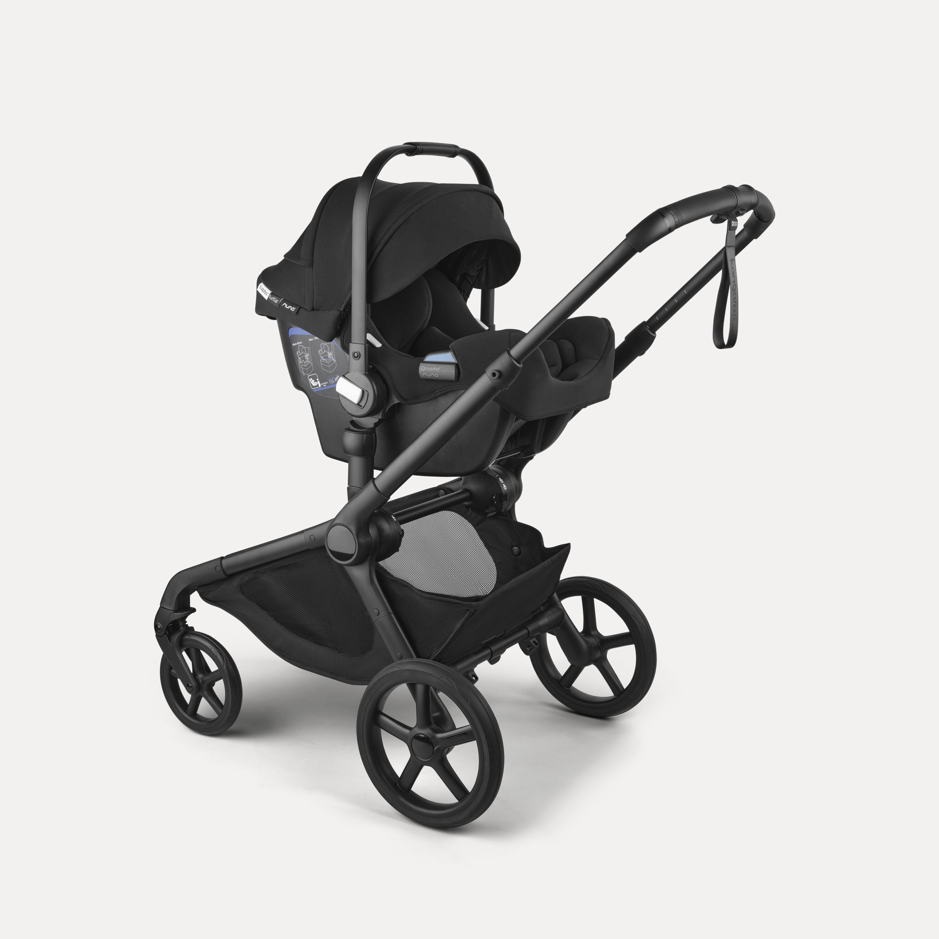 Bugaboo Kangaroo 2-in-1 stroller black base, forest green fabrics, forest green sun canopy - Main Modal Image Slide 16 of 18
