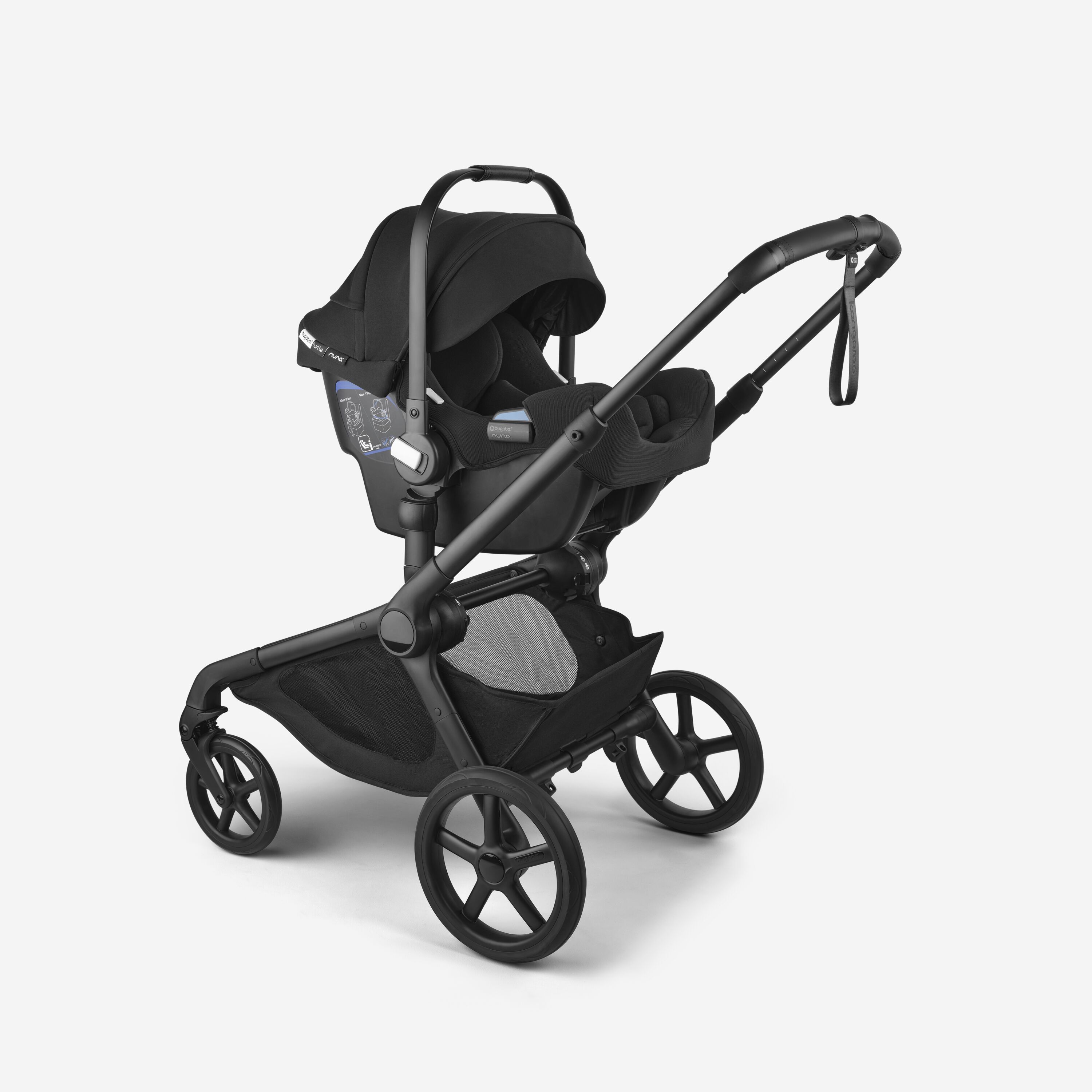 Bugaboo Kangaroo 2-in-1 stroller black base, forest green fabrics, forest green sun canopy - Main Modal Image Slide 16 of 18