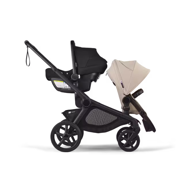 Bugaboo Kangaroo seat-only tandem black base, forest green fabrics, forest green sun canopy - Main Image Slide 11 of 12