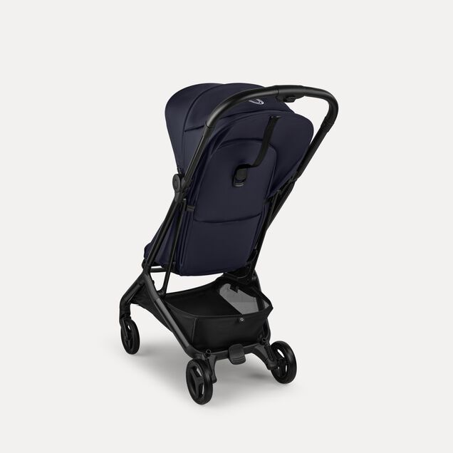 Bugaboo Butterfly 2 travel stroller black base, deep indigo fabrics, deep indigo sun canopy - Main Image Slide 3 van 8