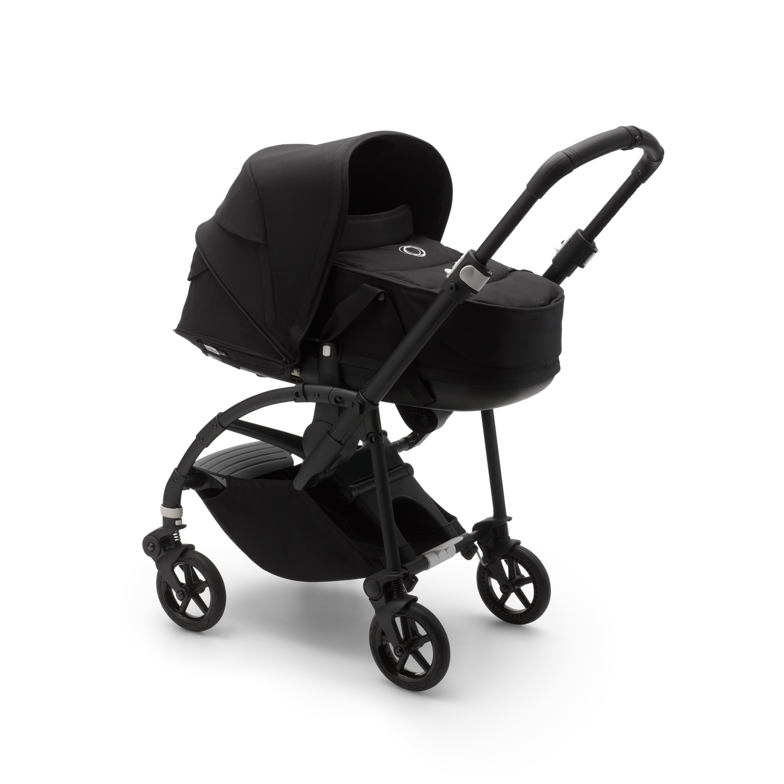 Bugaboo Bee 6 carrycot and seat pushchair black sun canopy, black