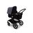 Bugaboo Fox 3 bassinet and seat stroller black base, midnight black fabrics, stormy blue sun canopy - Thumbnail Slide 2 of 7
