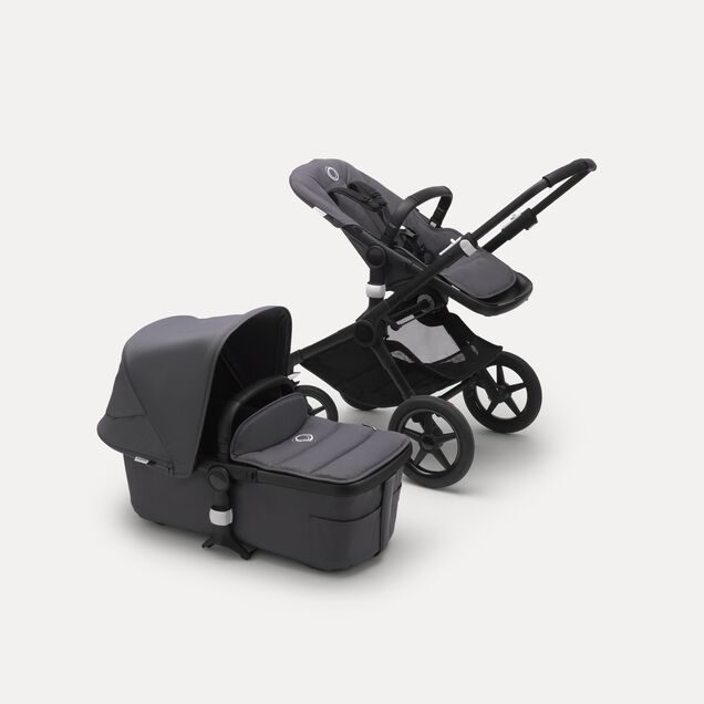 Refurbished Bugaboo Fox2 complete UK BLACK/STEEL BLUE-STEEL BLUE - Main Image Slide 1 of 1