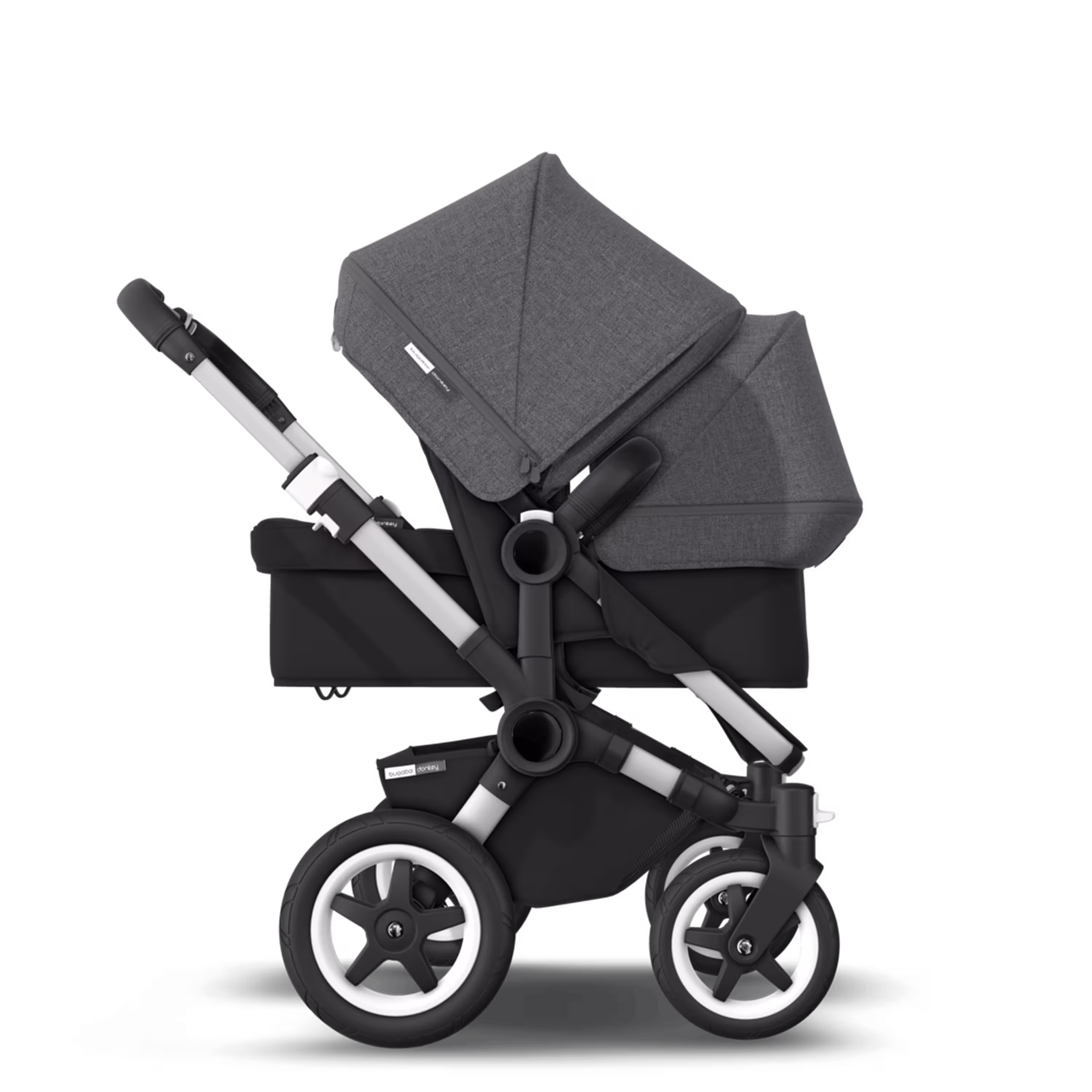 US - D2D stroller bundle aluminum, black, grey melange - Main Modal Image Slide 4 of 4
