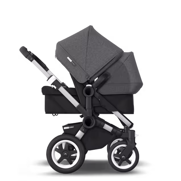 US - D2D stroller bundle aluminum, black, grey melange - Main Image Slide 4 of 4