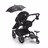 Refurbished Bugaboo Donkey 5 Mono bassinet and seat stroller black base, midnight black fabrics, morning pink sun canopy - Thumbnail Slide 9 of 9