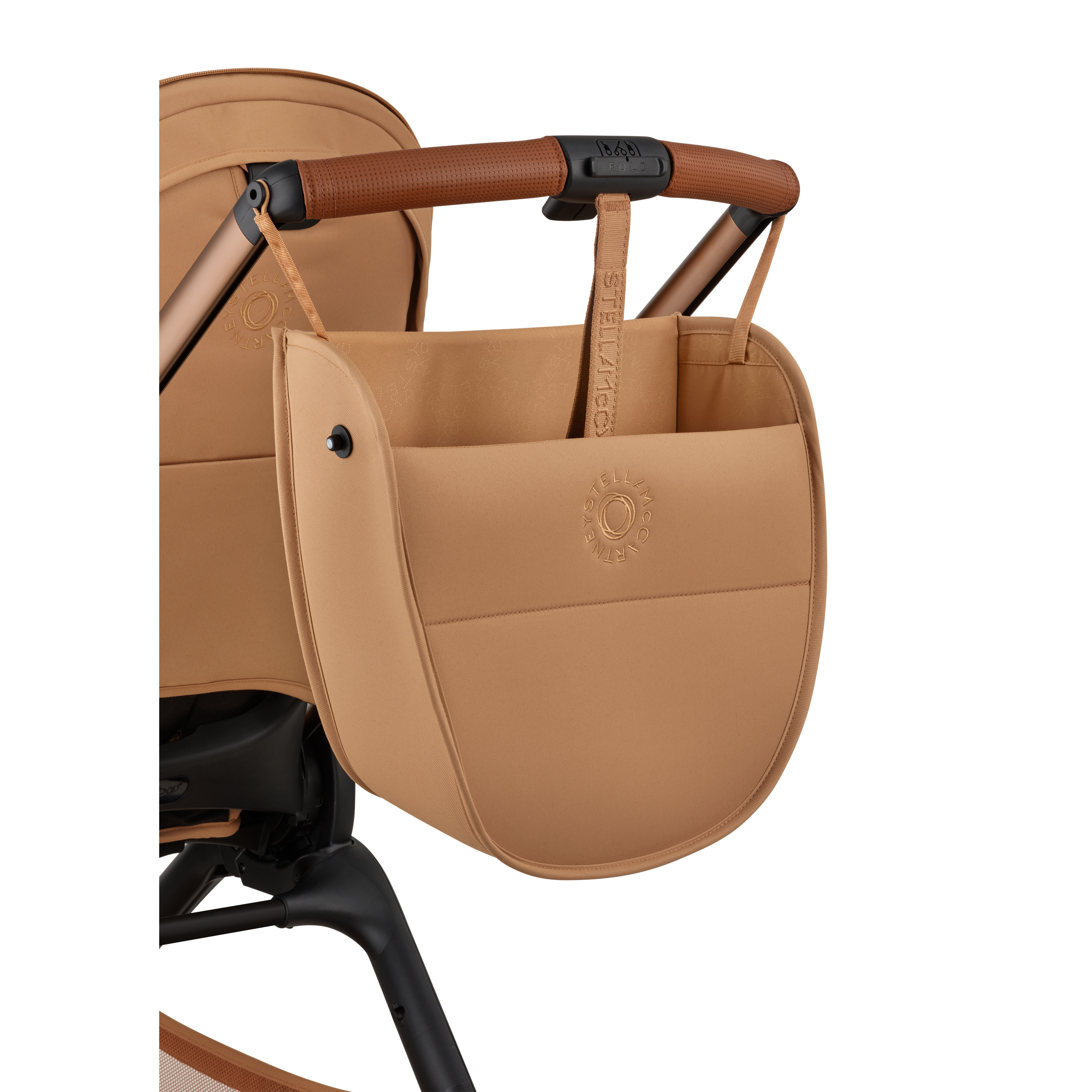 Bugaboo x Stella McCartney Dragonfly Plus 2-in-1 pushchair tobacco brown base, tobacco brown fabrics, tobacco brown sun canopy - Thumbnail Slide 7 of 12