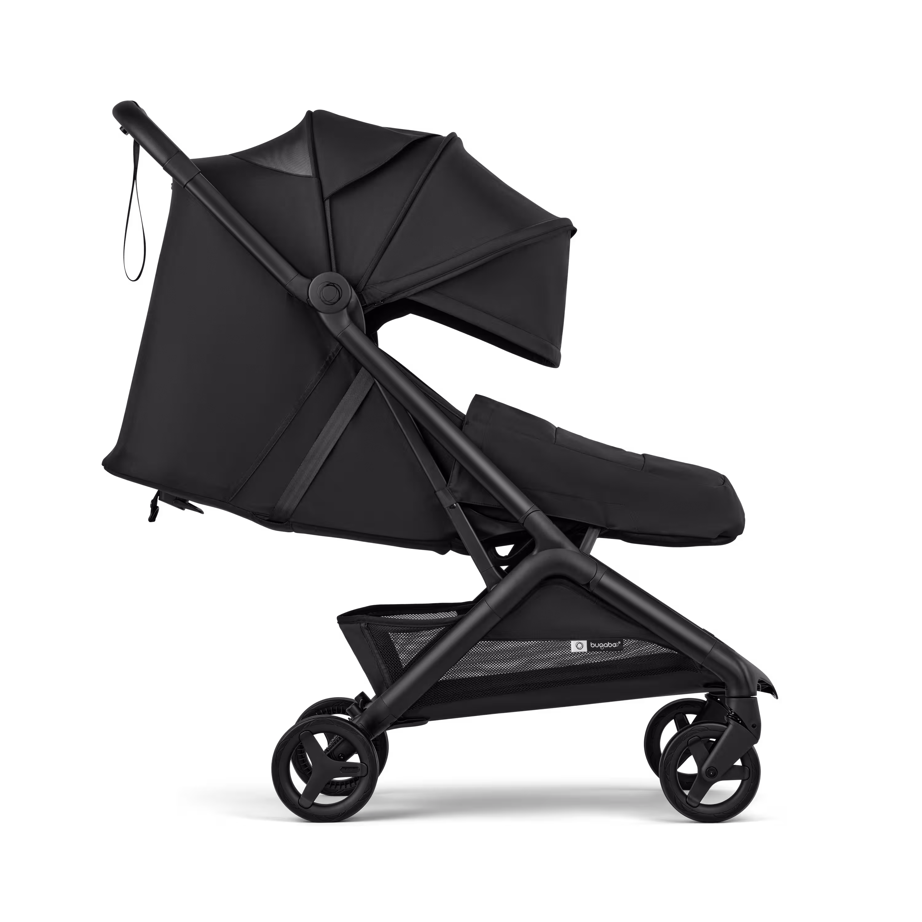 Bugaboo Butterfly 2 Plus travel stroller black base, dusty pink fabrics, dusty pink sun canopy - Main Modal Image Slide 6 of 12