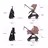 Bugaboo x Konges SlØjd limited edition Dragonfly Plus 2-in-1 stroller black base, dusty pink fabrics, dusty pink sun canopy - Thumbnail Slide 4 of 10