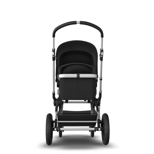 Bugaboo Cameleon 3 Plus seat and carrycot pushchair black sun canopy, black fabrics, aluminium base