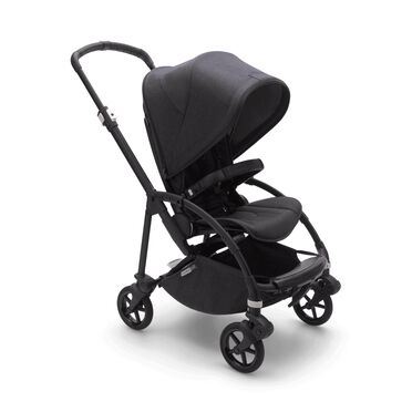 Bugaboo Bee 6 complete mineral washed black sun canopy, mineral washed black fabrics, black base